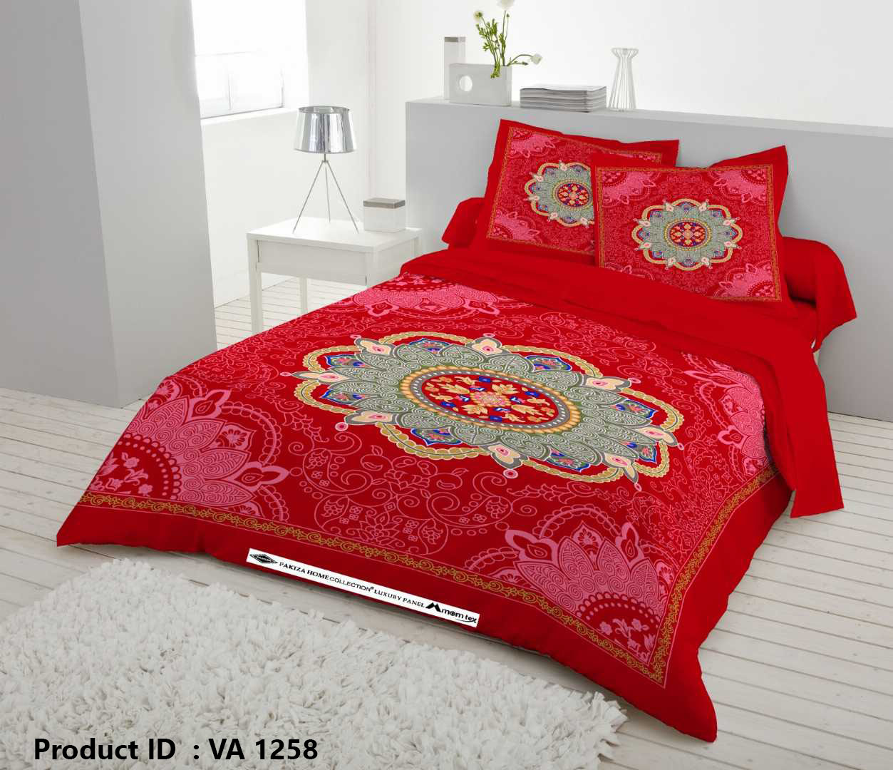 Digital 3D Print Luxury Panel Bed Sheet King Size