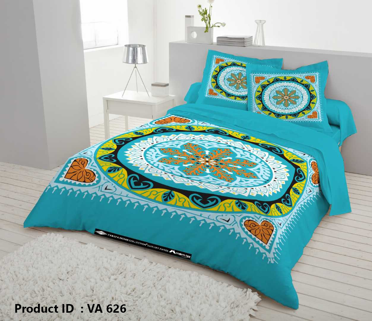 Digital Home Tex Luxury Panel Cotton Bed Sheet King Size