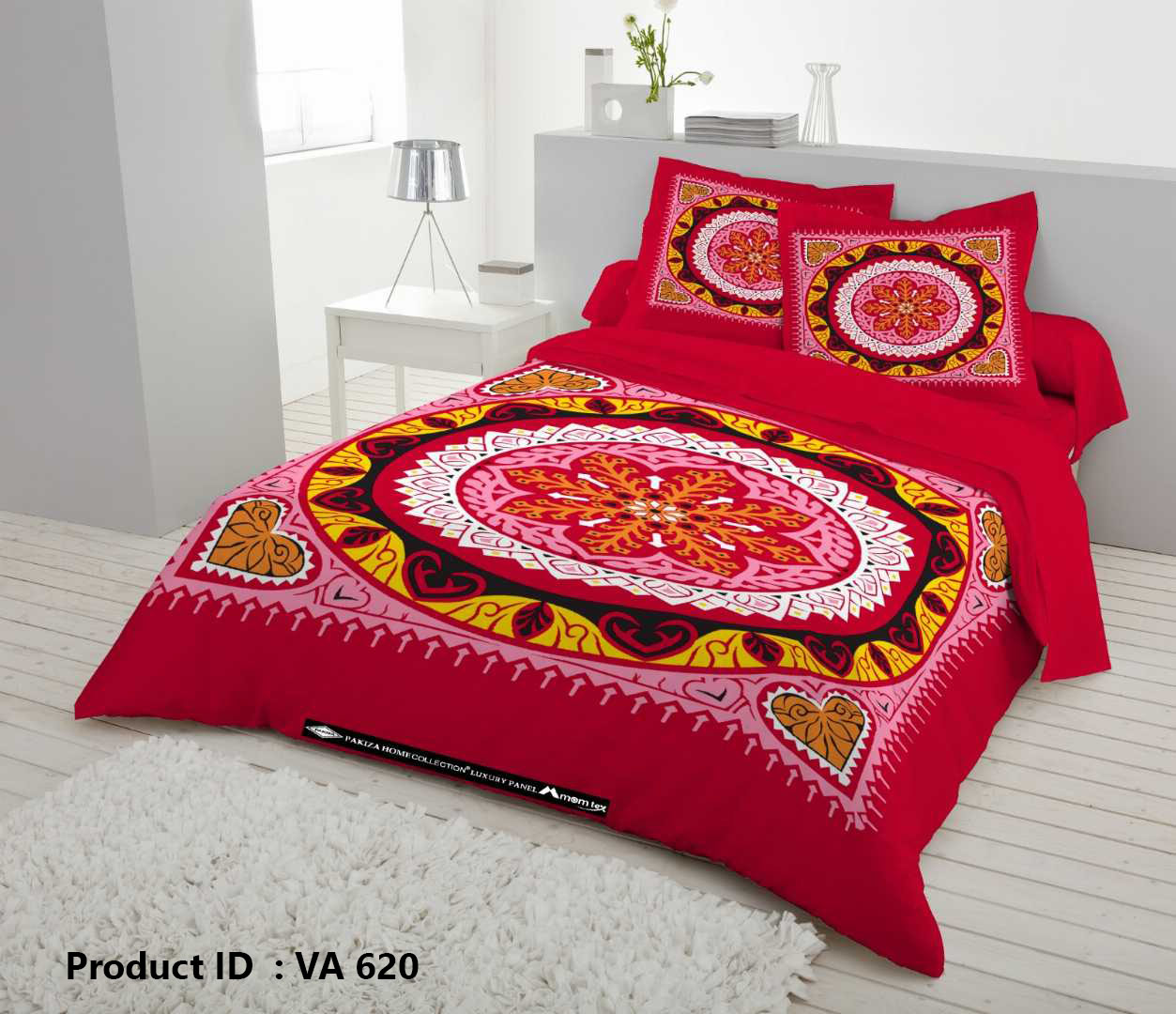 Digital Home Tex Luxury Panel Cotton Bed Sheet King Size