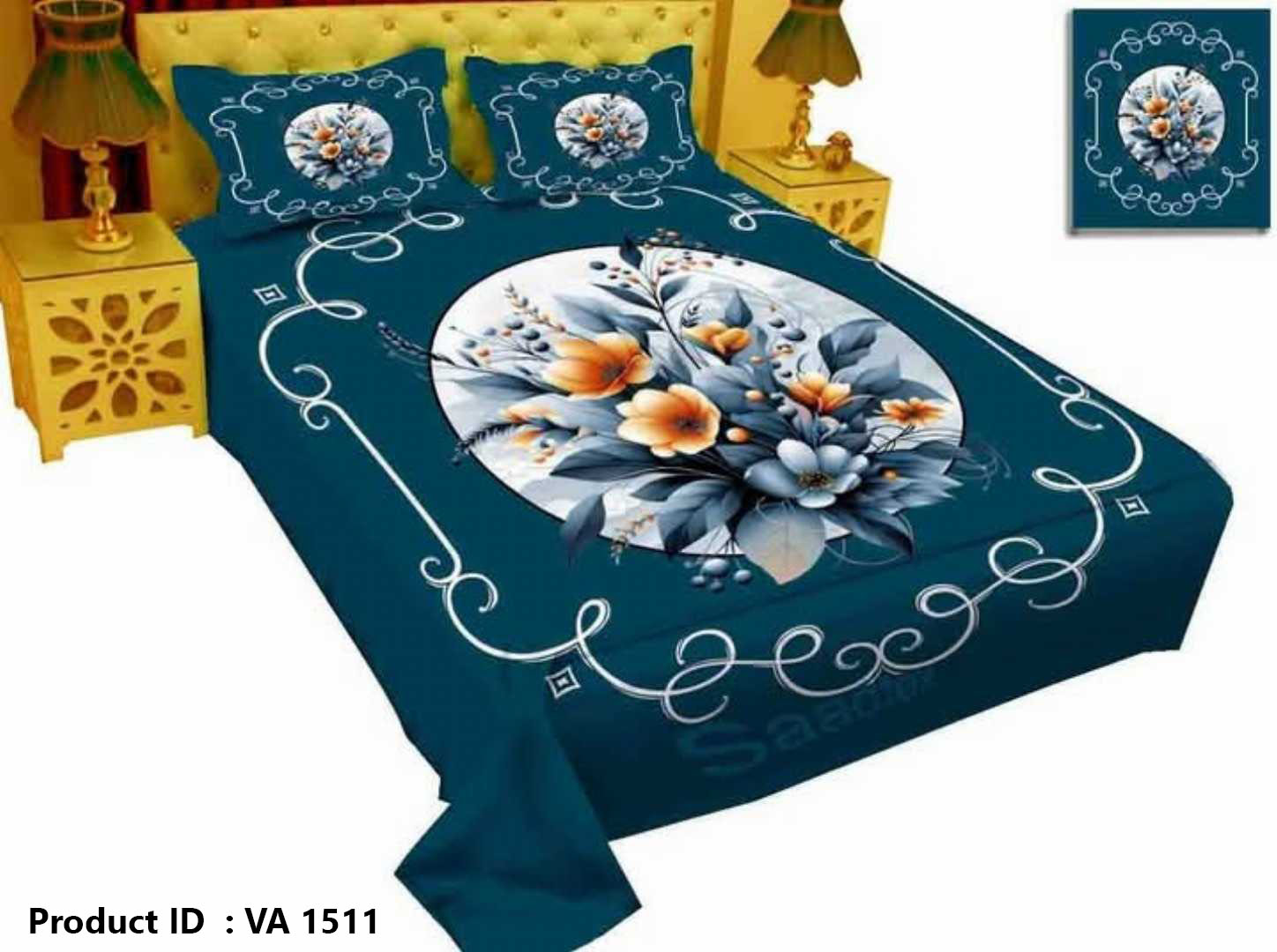 Digital Home Tex Luxury Panel Cotton Bed Sheet King Size