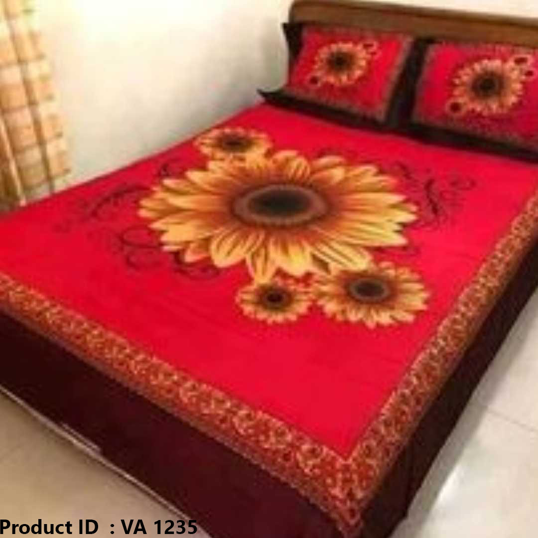 Digital Home Tex Luxury Panel Cotton Bed Sheet King Size