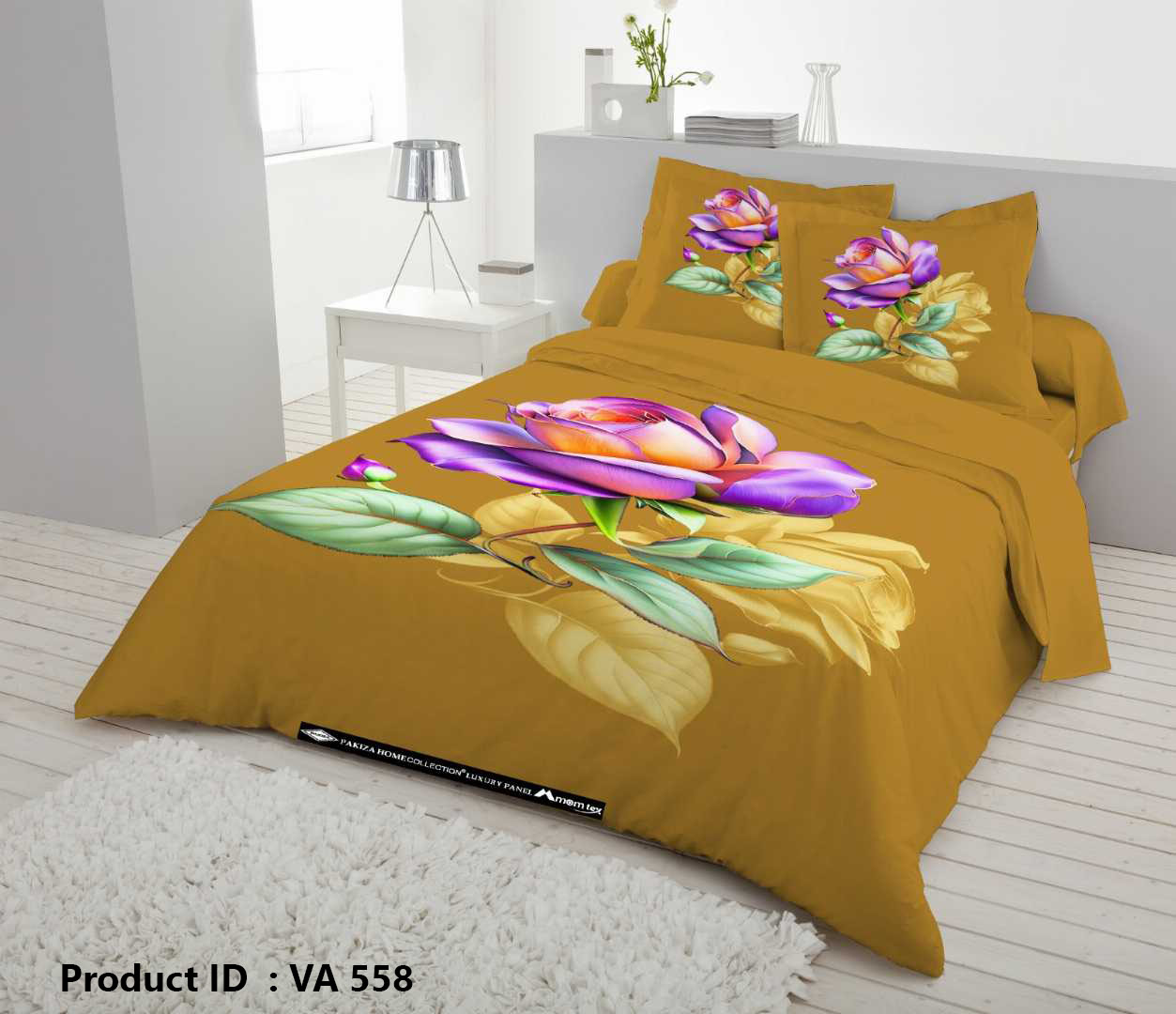 Digital Home Tex Luxury Panel Cotton Bed Sheet King Size