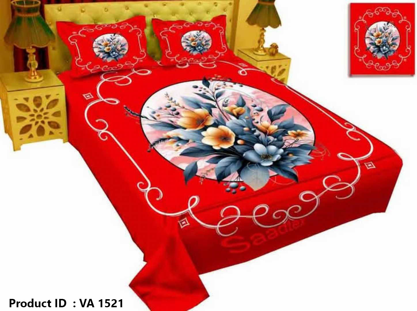 Digital Home Tex Luxury Panel Cotton Bed Sheet King Size