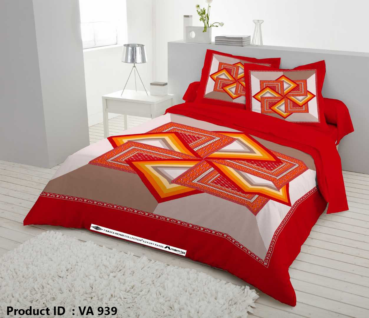 Digital Home Tex Luxury Panel Cotton Bed Sheet King Size
