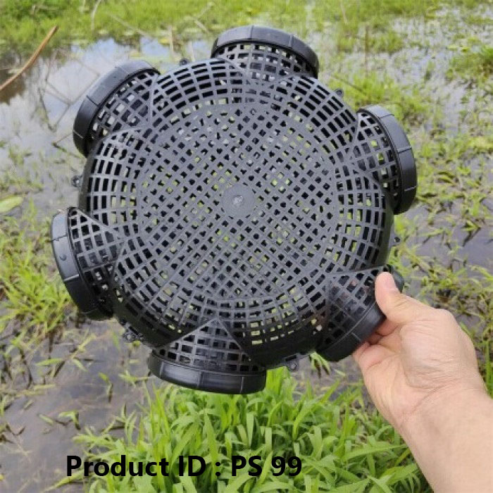 (1 Pcs) - 7-Hole Fishing Cage Basket Plastic