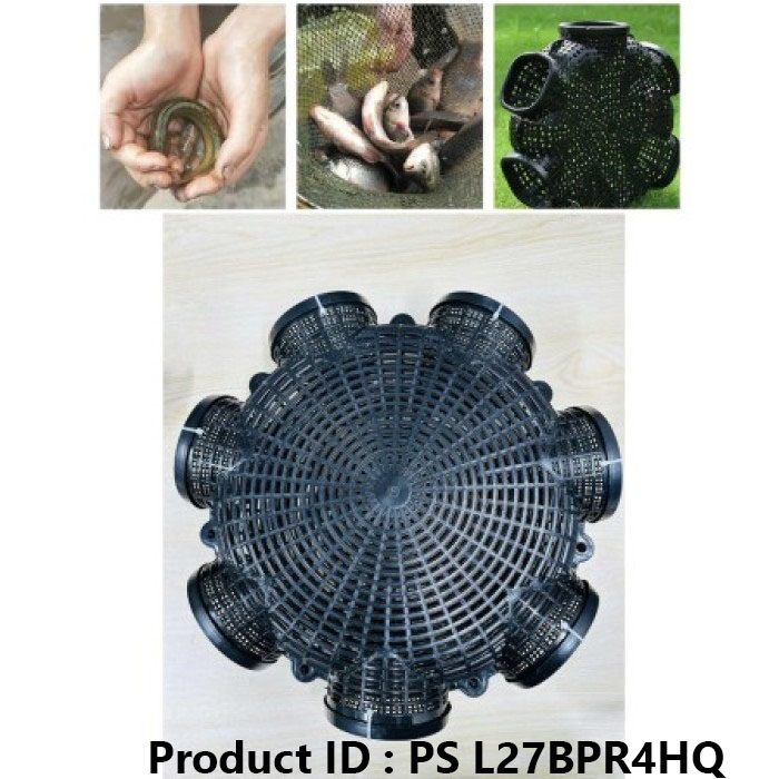 (100 Pcs) - 7-Hole Fishing Cage Basket Plastic